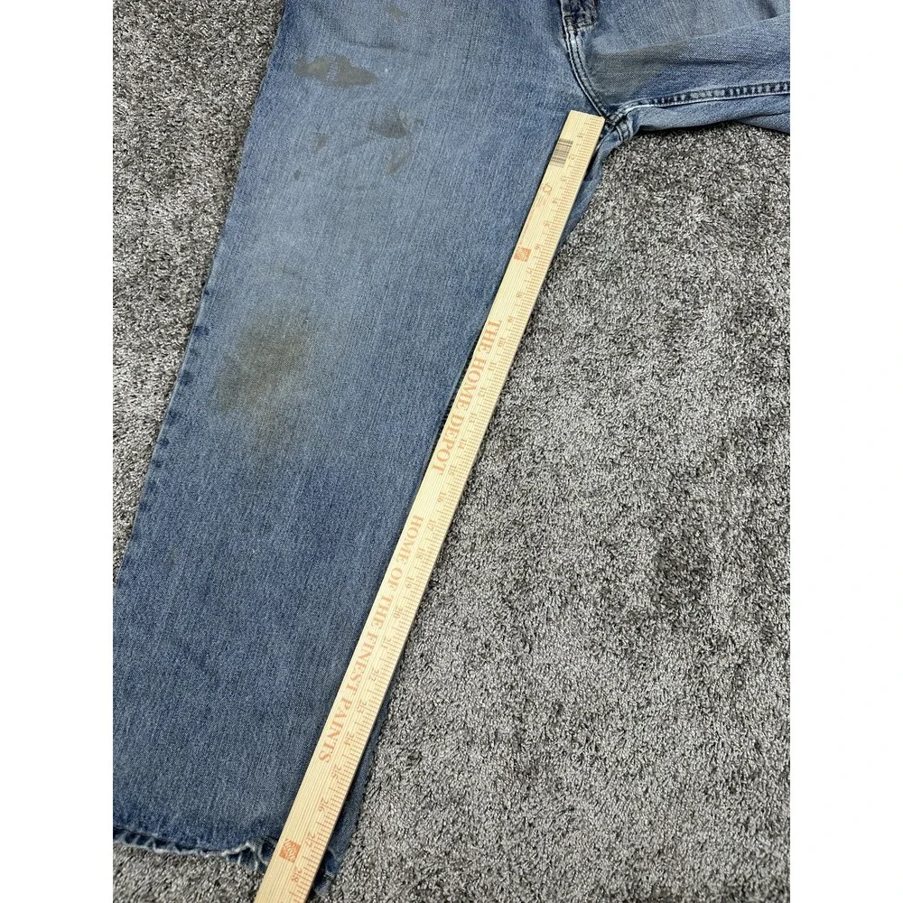 Vintage Tommy‎ Hilfiger Jeans Mens 38x30 Y2K Grunge Distressed Baggy Thrashed